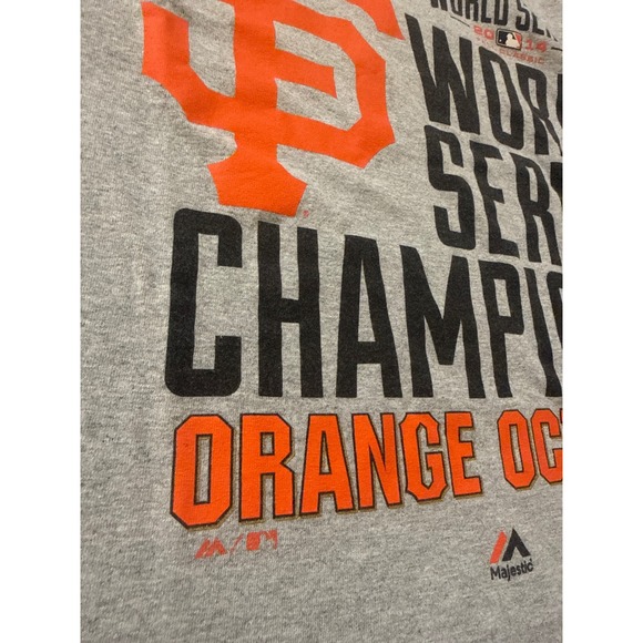 Majestic San Francisco Giants‎ World Series Champions Orange October T Shirt XL - Picture 5 of 5